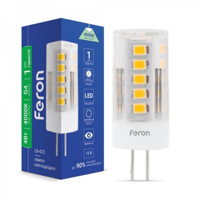 Светодиодная лампа Feron LB-423 4W 12V G4 4000K