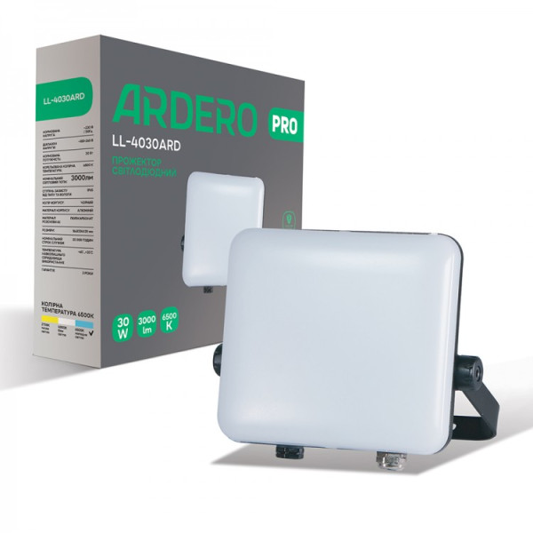 Світлодіодний прожектор Ardero LL-4030ARD PRO 30W 3000Lm 6500K