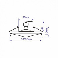 Встраиваемый светильник Feron CD8020 с LED подсветкой