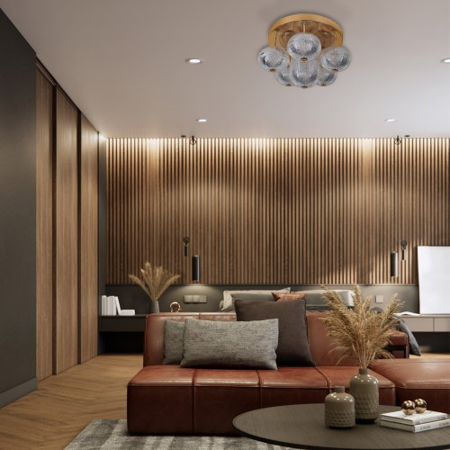 Світлодіодна люстра Ardero AL6186-1ARD GATSBY 22Вт 4000К IP20 золотий
