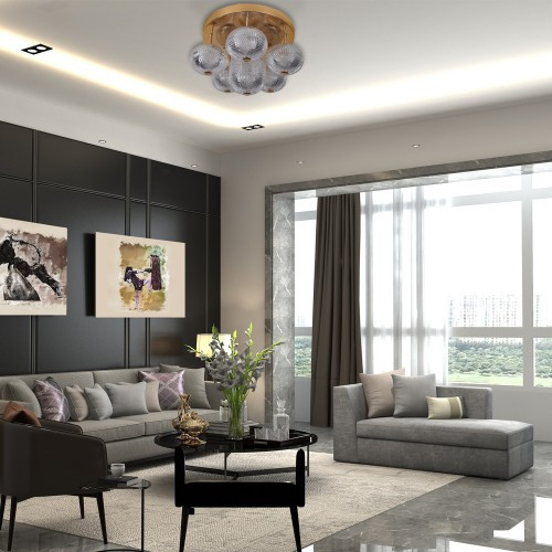 Світлодіодна люстра Ardero AL6186-1ARD GATSBY 22Вт 4000К IP20 золотий