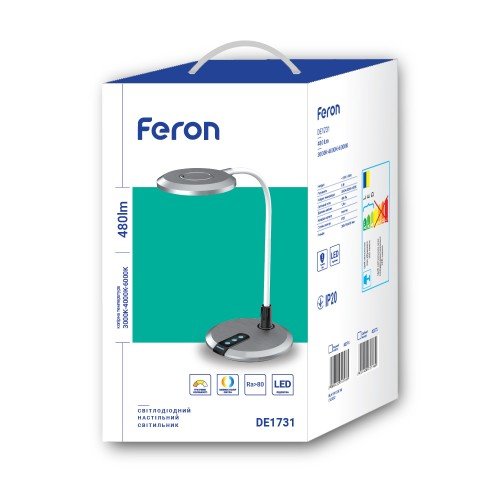 Настольный LED светильник Feron DE1731 Черный
