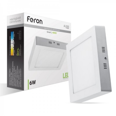 Светодиодный cветильник накладной Feron AL505 6W 4000K 