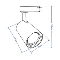 Трековый светильник Feron AL102 12W 2700К белый