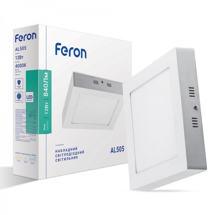 Светодиодный cветильник накладной Feron AL505 12W 4000K 