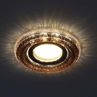 Встраиваемый светильник Feron CD877 с LED подсветкой прозрачный