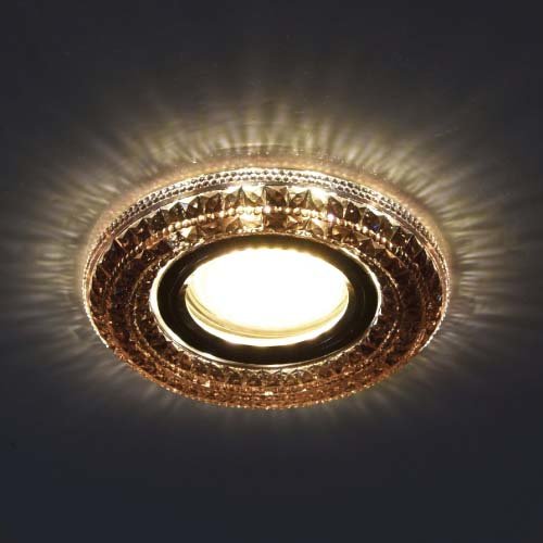 Встраиваемый светильник Feron CD877 с LED подсветкой прозрачный