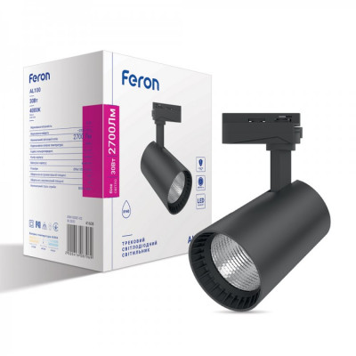 Трековый светильник Feron AL100 30W черный
