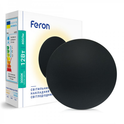 Настенный накладной светодиодный светильник Feron AL8100 черный