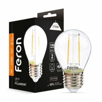 Светодиодная лампа Feron LB-61 2Вт E27 2700K