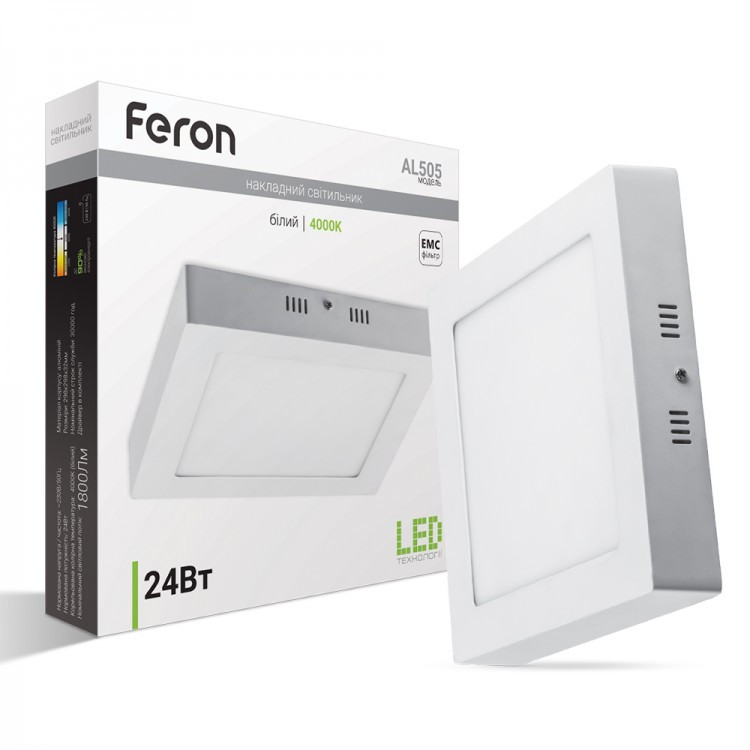 Светодиодный cветильник накладной Feron AL505 24W 4000K 