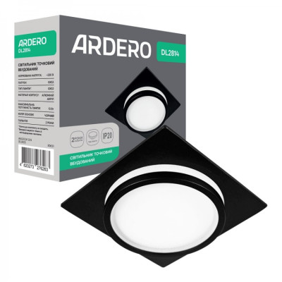Встроенный светильник Ardero DL2814 под лампу черный