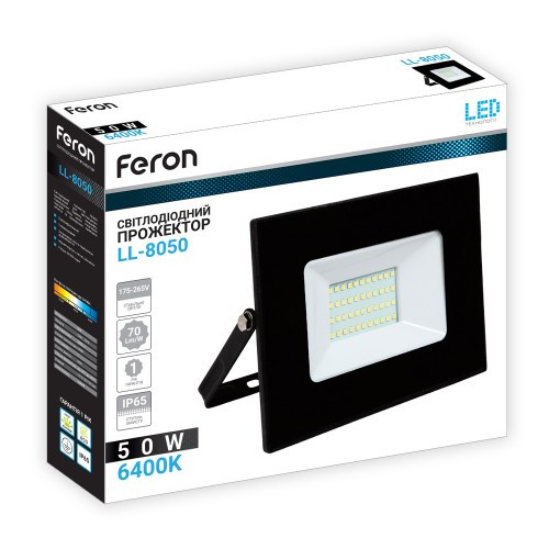 LED прожектор Feron LL-8050 50W Черный