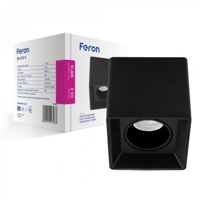 Накладной светильник Feron ML203-P черный
