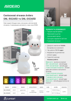 Светильник ночник Ardero SNL-R02ARD зайчик белый RGB