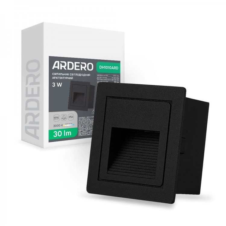 Архитектурный светодиодный накладной светильник Ardero DH1010ARD 3Вт 3000K черный