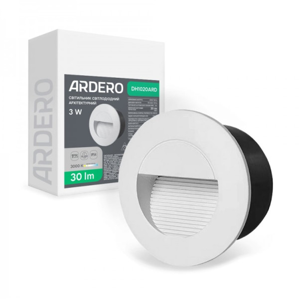 Архитектурный светодиодный накладной светильник Ardero DH1020ARD 3Вт 3000K белый