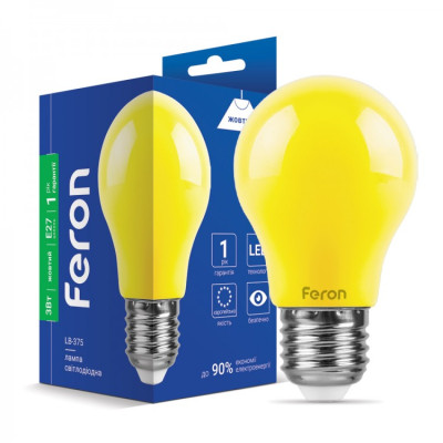 LED лампа Feron LB-375 3W E27 желтая