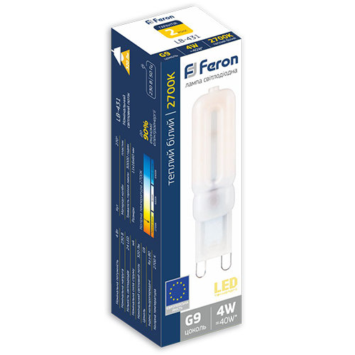  Светодиодная лампа Feron LB-431 4W G9 2700K