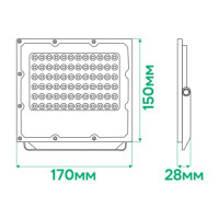 Світлодіодний прожектор Ardero LL-3050ARD 50W 6000Lm 6500K