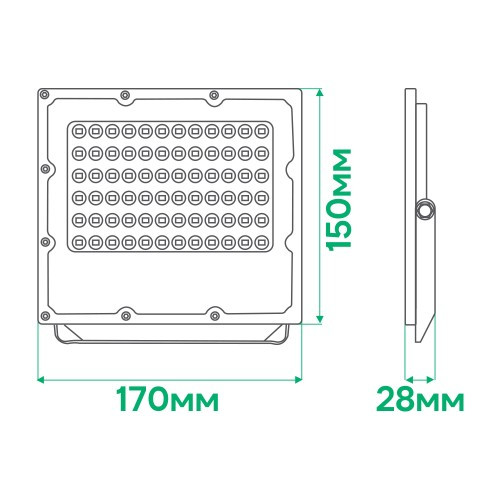 Світлодіодний прожектор Ardero LL-3050ARD 50W 6000Lm 6500K
