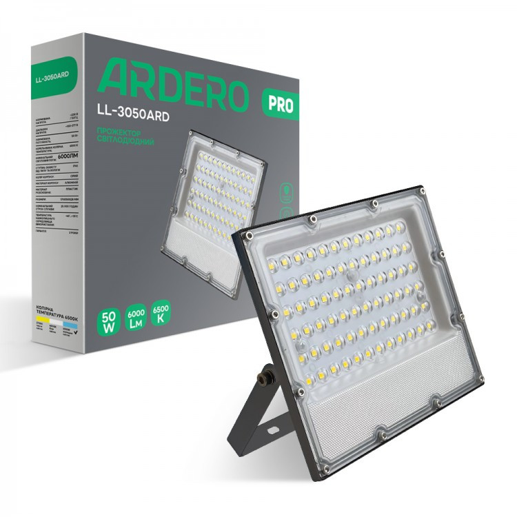 Світлодіодний прожектор Ardero LL-3050ARD 50W 6000Lm 6500K