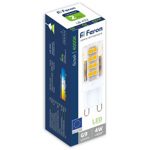 Светодиодная лампа Feron LB-432 4W G9 4000K