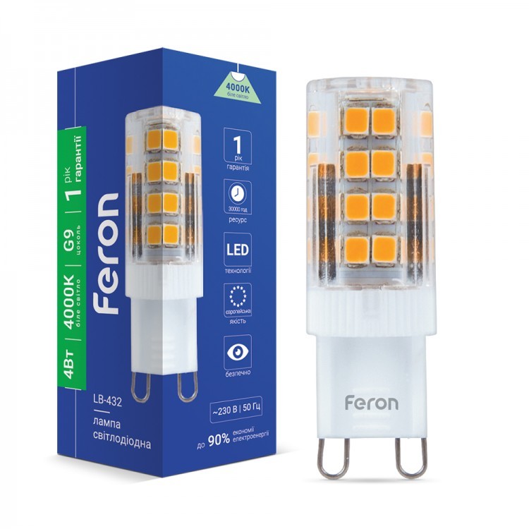 Светодиодная лампа Feron LB-432 4W G9 4000K
