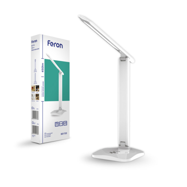 Настольный LED светильник Feron DE1733 белый
