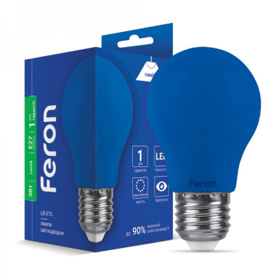 LED лампа Feron LB-375 3W E27 синяя