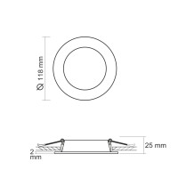 LED світильник Back вбудований круглий VIDEX 9W 5000K