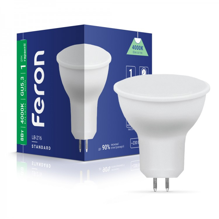 Светодиодная лампа Feron LB-216 8W G5.3 4000K