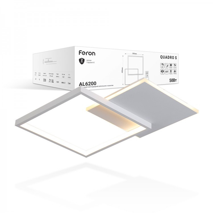 Светодиодный светильник Feron AL6200 QUADRO S 50W белый