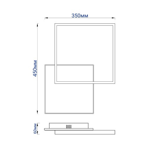 Светодиодный светильник Feron AL6200 QUADRO S 50W черный