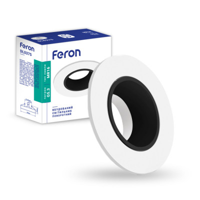 Встраиваемый светильник Feron DL0375 белый-черный