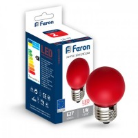 LED лампа Feron LB-37 1W E27 красная