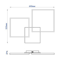 Светодиодный светильник Feron AL6300 QUADRO M 90W черный