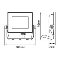 Світлодіодний прожектор Ardero LL-1010ARD 10W 800Lm 6500K