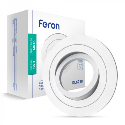 Встраиваемый поворотный светильник Feron DL6210 белый