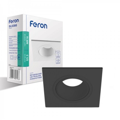 Встраиваемый поворотный светильник Feron DL0380 черный
