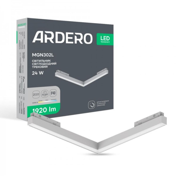 Светодиодный магнитный трековый светильник Ardero MGN302L 24Вт 4000K белый