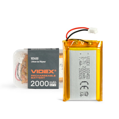 Акумулятор VIDEX Li-pol VLF-B103450-20 2000mAh 1шт