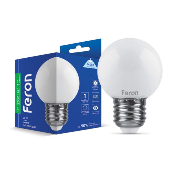 LED лампа Feron LB-37 1W E27 6400K