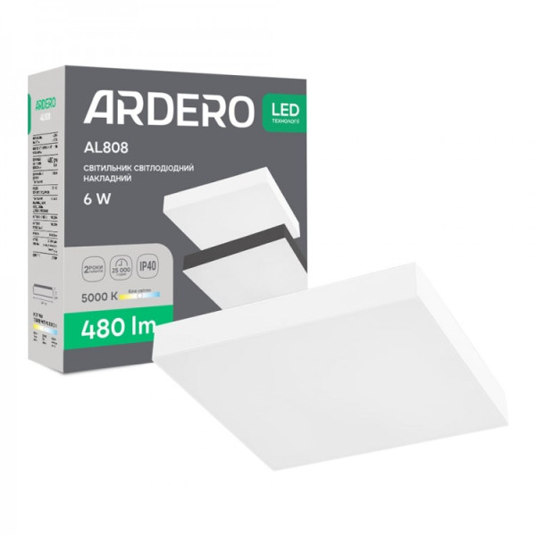 Светодиодный накладной светильник Ardero AL808 6Вт 5000K белый