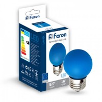 LED лампа Feron LB-37 1W E27 синяя