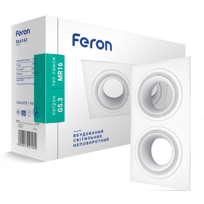 Встраиваемый светильник Feron DL6142 белый