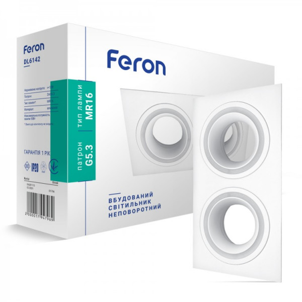 Встраиваемый светильник Feron DL6142 белый