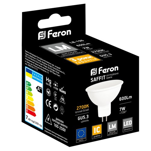LED лампа Feron LB-196 7W G5.3