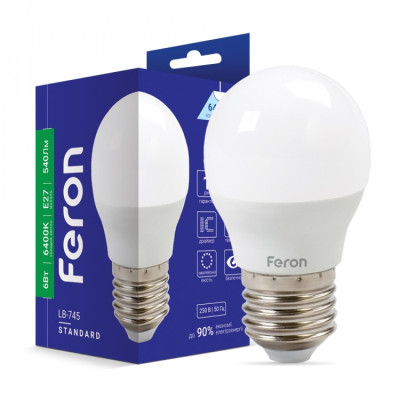 LED лампа Feron LB-745 6W E27 6400K