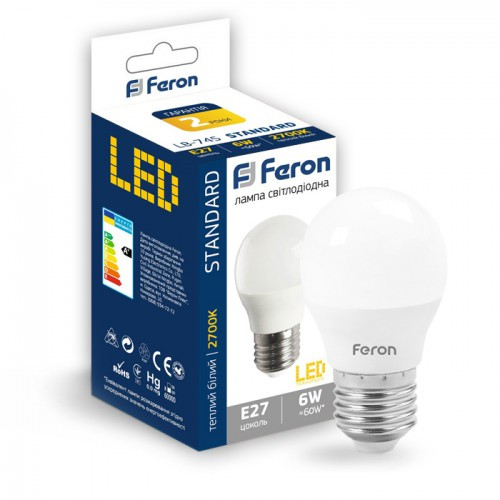 LED лампа Feron LB-745 6W E27 2700K